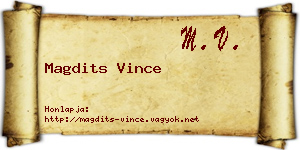 Magdits Vince névjegykártya